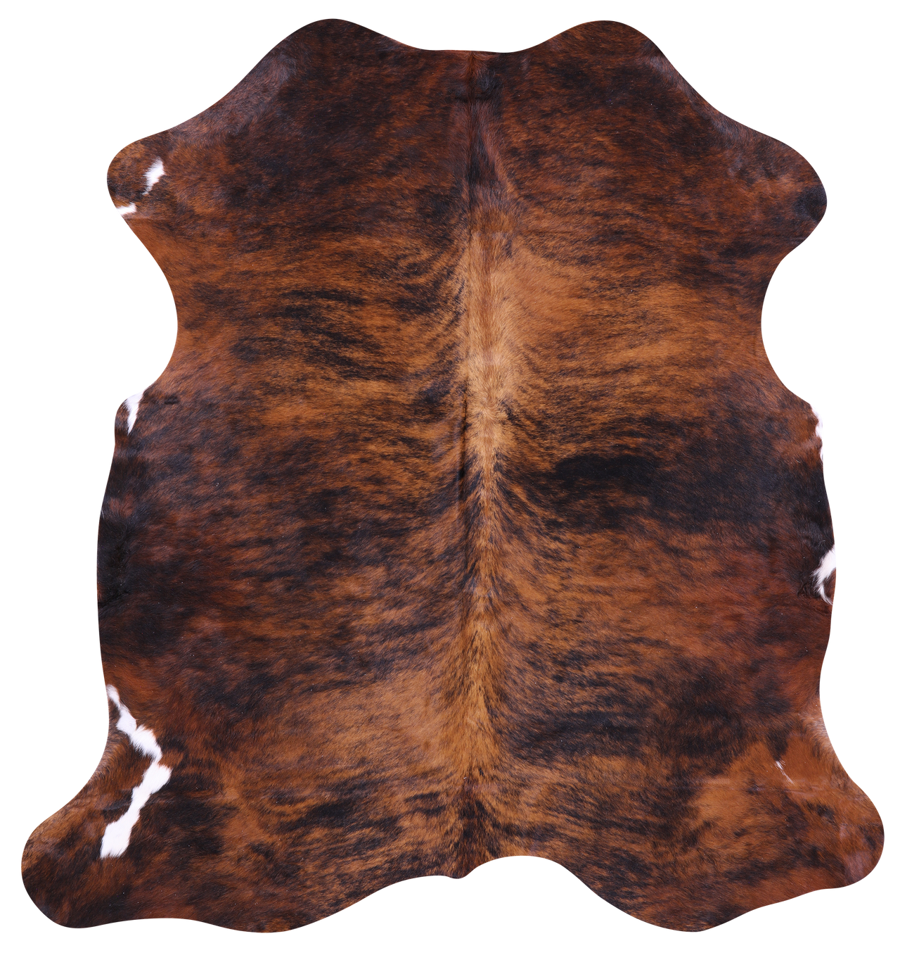 Brindle Natural Cowhide Rug - Medium 6'1"H x 5'8"W