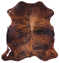 Thumbnail for Brindle Natural Cowhide Rug - Medium 6'1