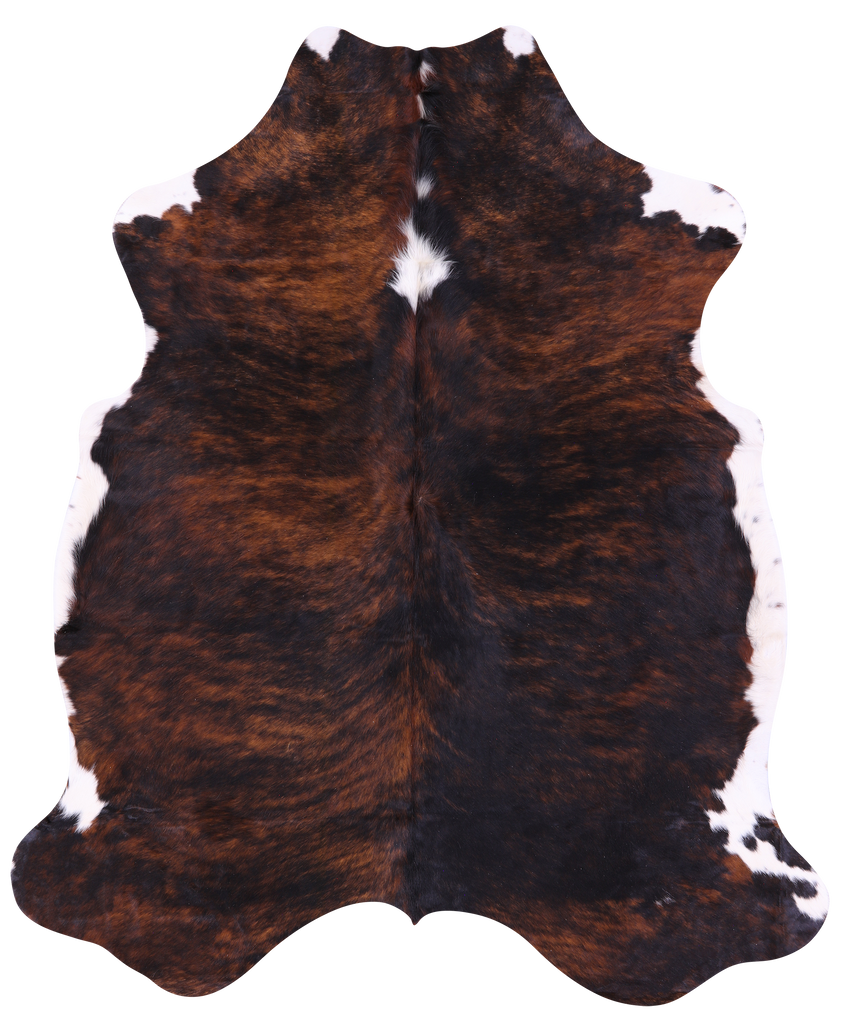 Dark Brindle Natural Cowhide Rug - X-Large 7'0"H x 5'9"W