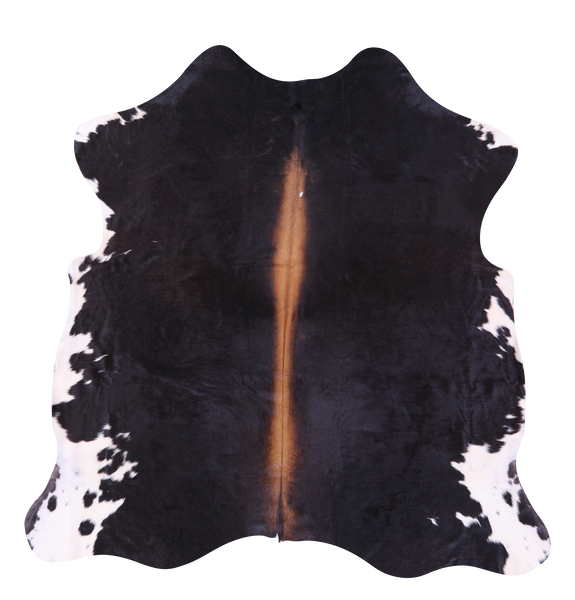 Brown Natural Cowhide Rug - Large 6' 4"H x 6' 3"W