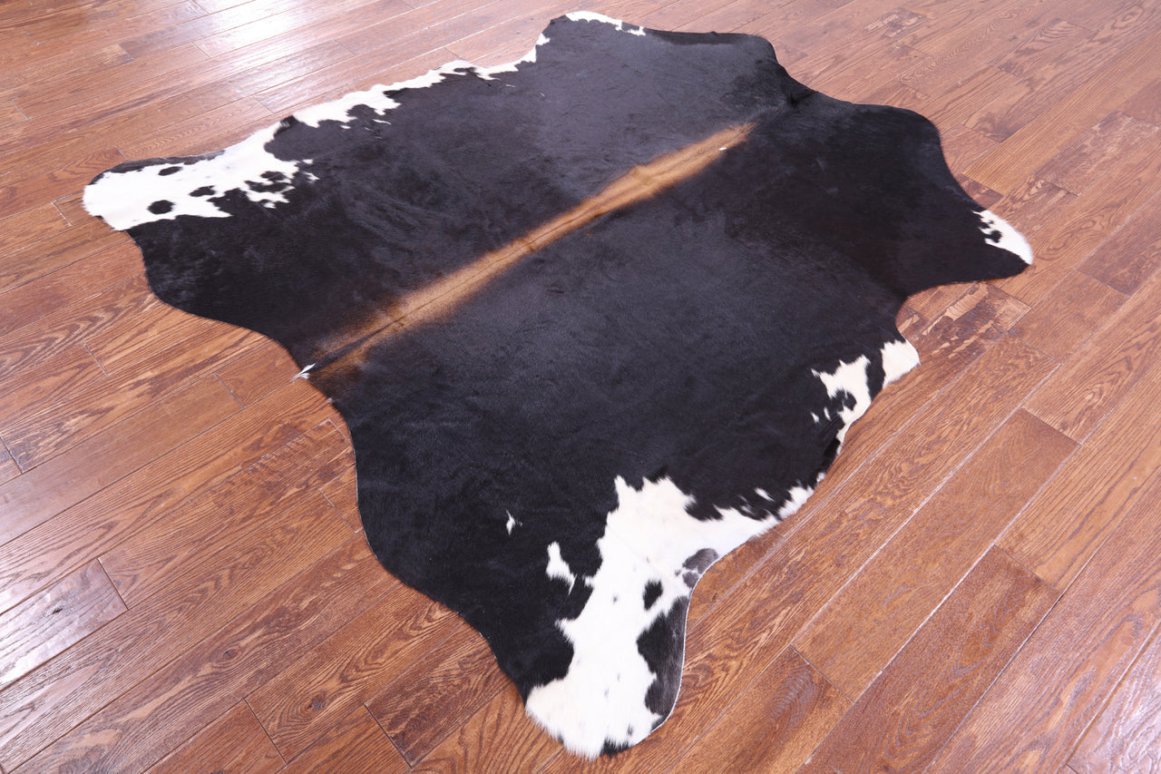 Brown Natural Cowhide Rug - Large 6' 4"H x 6' 3"W