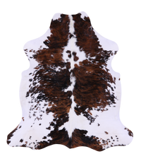 Thumbnail for Tricolor Natural Cowhide Rug - XLarge 7' 0