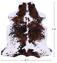 Thumbnail for Tricolor Natural Cowhide Rug - XLarge 7' 0