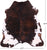 Brown & White Natural Cowhide Rug - Medium 6'0"H x 5'7"W