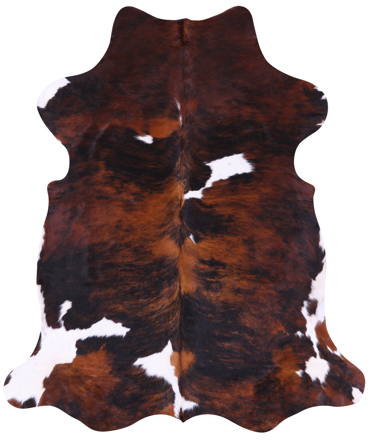 Tricolor Natural Cowhide Rug - Large 6'9"H x 5'8"W