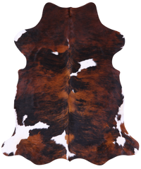 Thumbnail for Tricolor Natural Cowhide Rug - Large 6'9