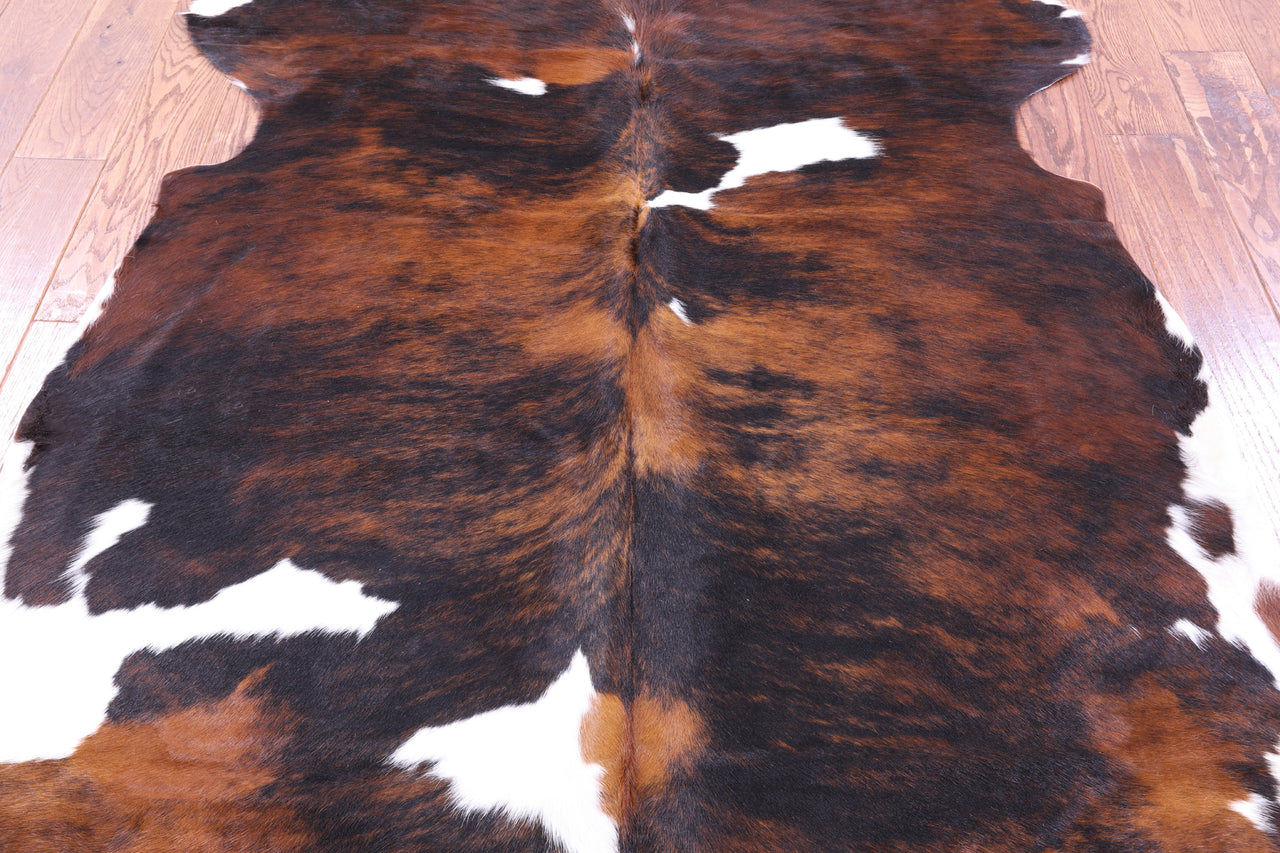 Tricolor Natural Cowhide Rug - Large 6'9"H x 5'8"W