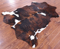 Thumbnail for Tricolor Natural Cowhide Rug - Large 6'9