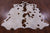 Brown & White Natural Cowhide Rug - XLarge 7' 0"H x 6' 3"W