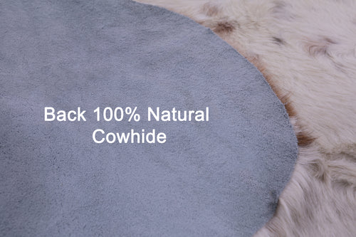 Brown & White Natural Cowhide Rug - X-Large 7' 0