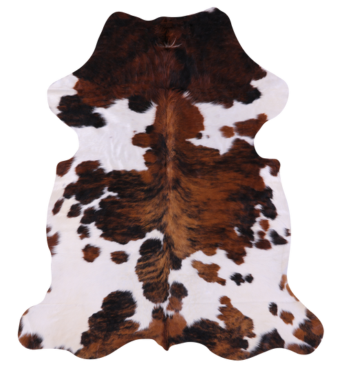 Tricolor Natural Cowhide Rug - Large 6'9