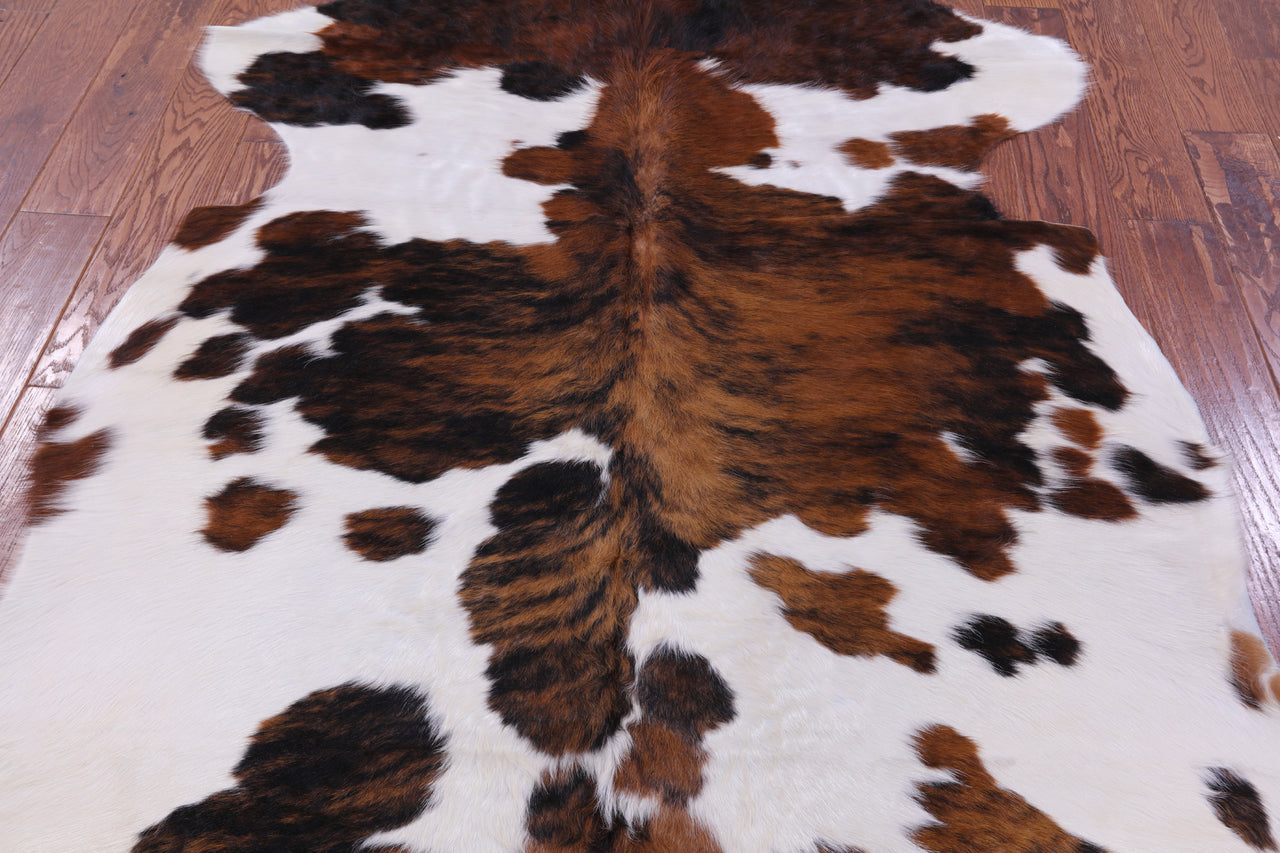 Tricolor Natural Cowhide Rug - Large 6'9"H x 5'8"W