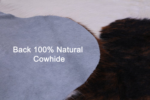 Tricolor Natural Cowhide Rug - Large 6'9