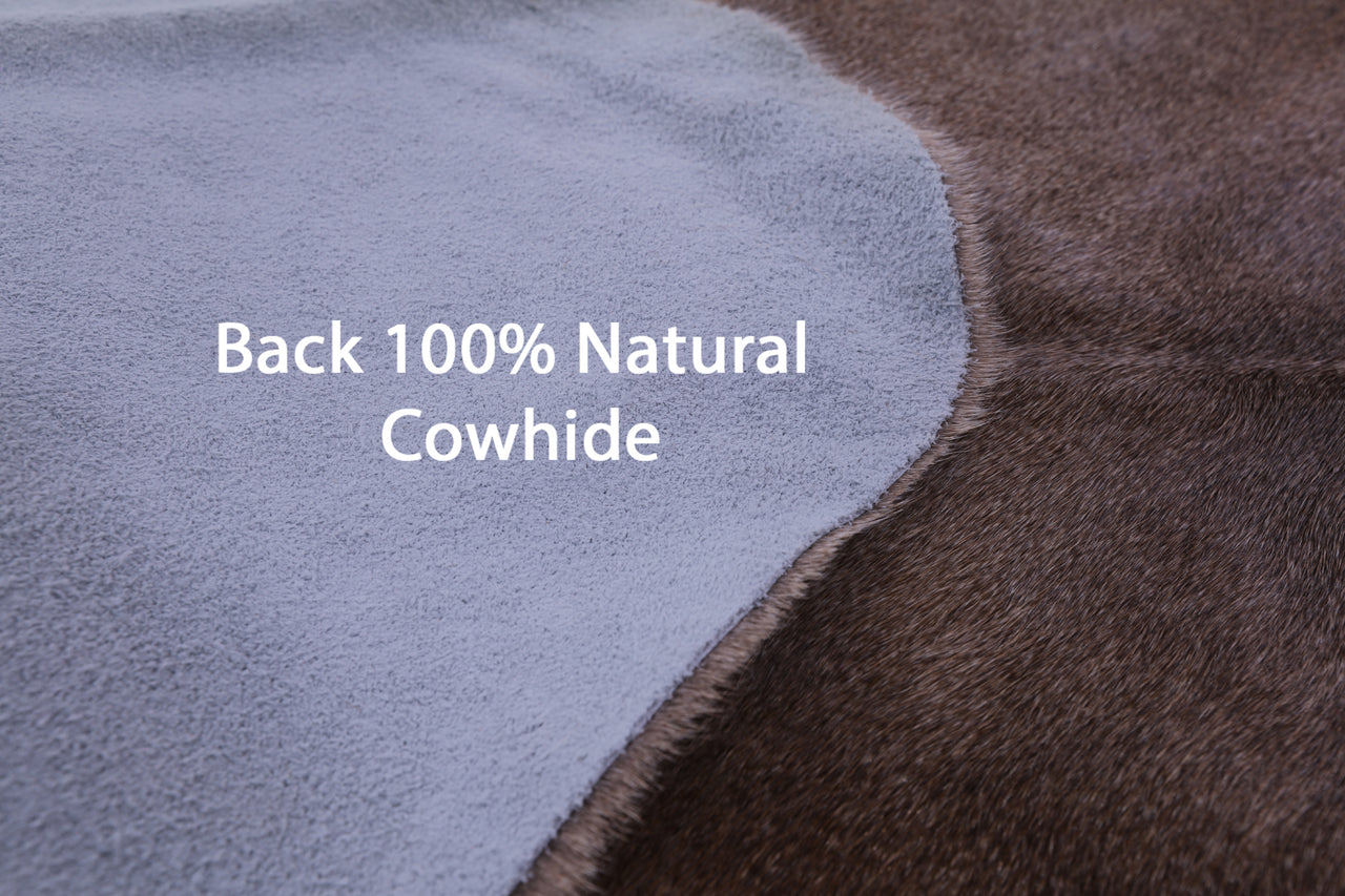 Brown Natural Cowhide Rug - X-Large 7'5"H x 5'11"W