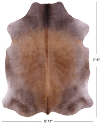 Thumbnail for Brown Natural Cowhide Rug - X-Large 7'5