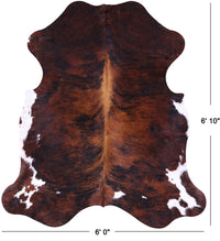 Thumbnail for Brindle Natural Cowhide Rug - Large 6'10