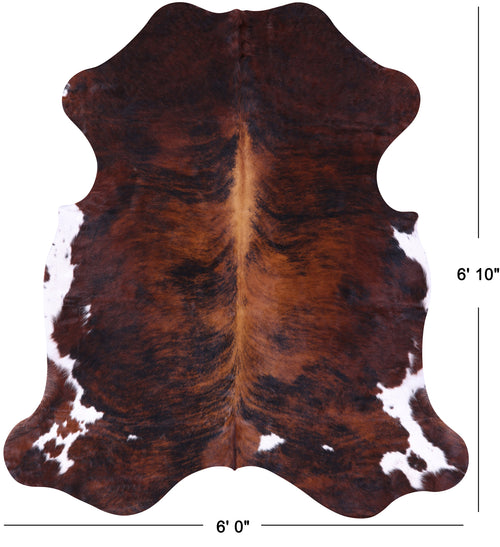 Brindle Natural Cowhide Rug - Large 6'10