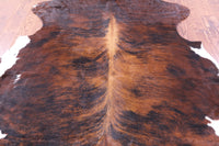 Thumbnail for Brindle Natural Cowhide Rug - Large 6'10