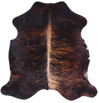 Thumbnail for Brindle Natural Cowhide Rug - Large 6'10