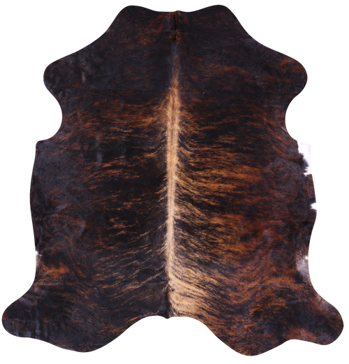 Dark Brindle Natural Cowhide Rug - Large 6'10