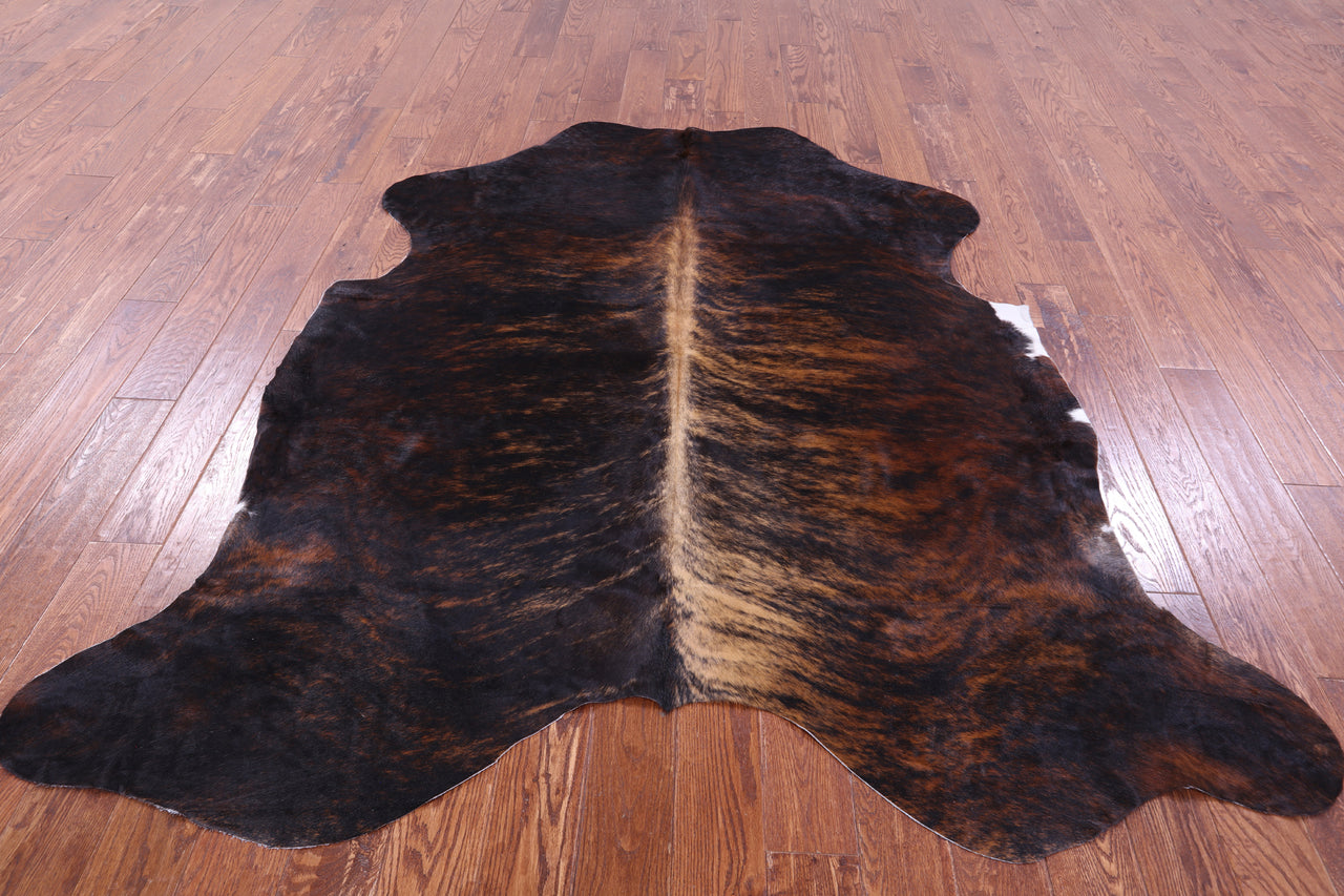 Brindle Natural Cowhide Rug - Large 6'10"H x 6'6"W