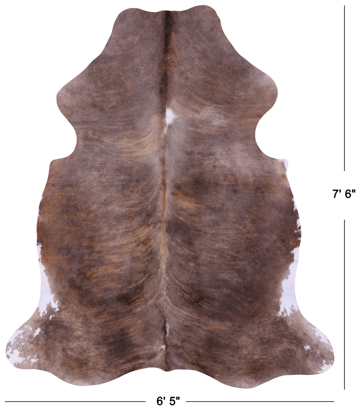 Brindle Natural Cowhide Rug - X-Large 7'6"H x 6'5"W