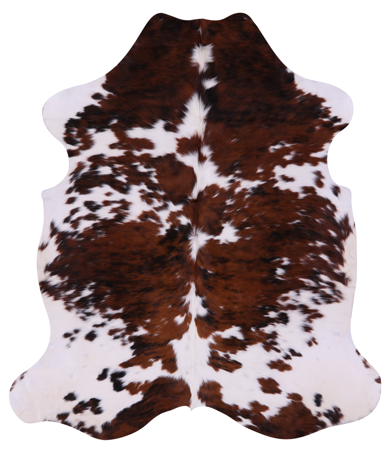 Tricolor Natural Cowhide Rug - Large 6'6"H x 5'7"W