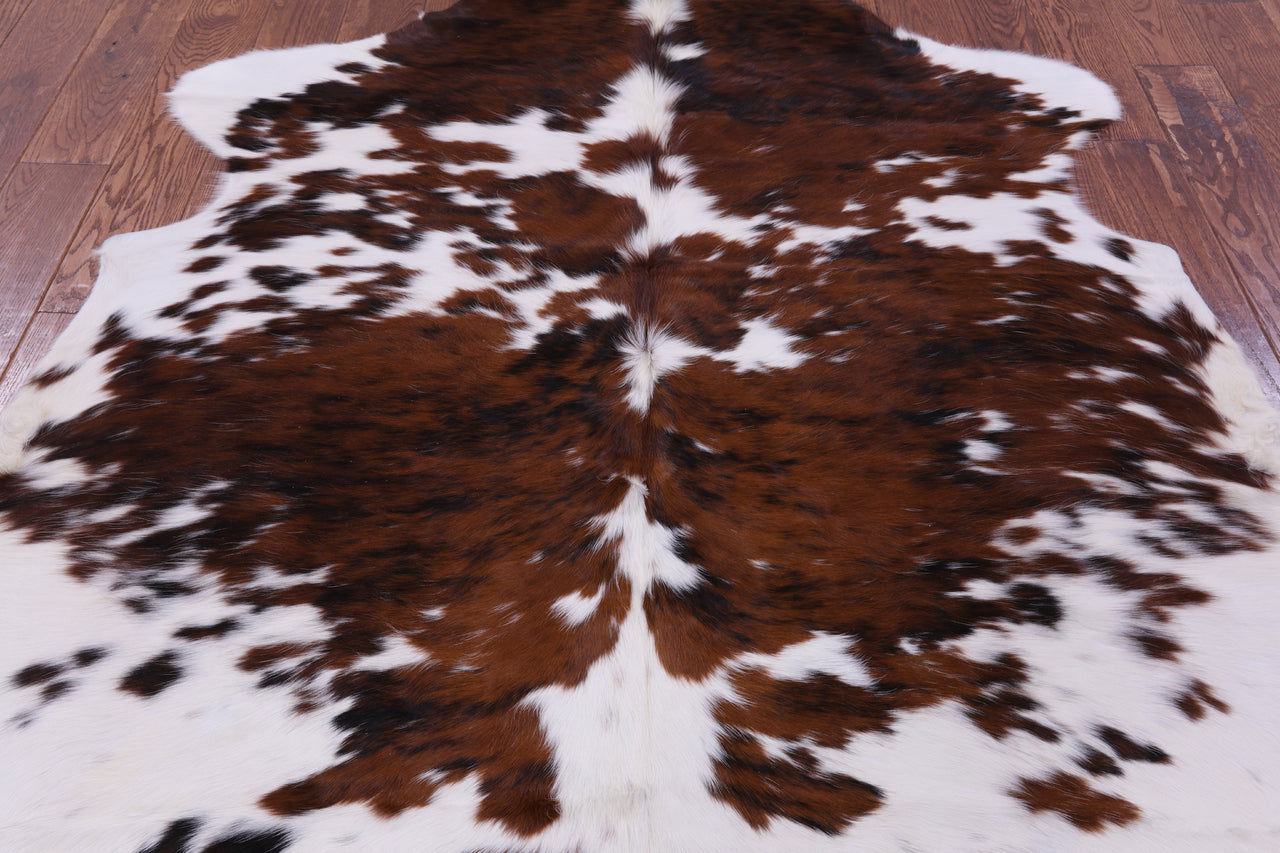 Tricolor Natural Cowhide Rug - Large 6'6"H x 5'7"W