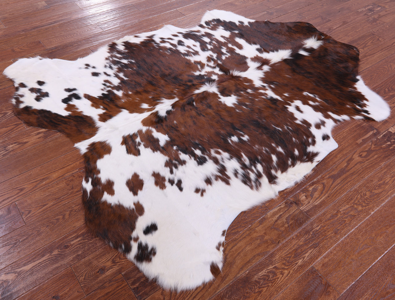 Tricolor Natural Cowhide Rug - Large 6'6"H x 5'7"W