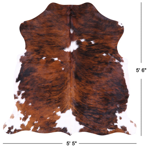 Brindle Natural Cowhide Rug - Medium 5'6