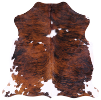 Thumbnail for Tricolor Natural Cowhide Rug - Medium 5'6