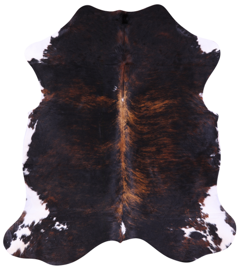 Dark Brindle Natural Cowhide Rug - Large 6'6