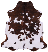 Thumbnail for Brown & White Natural Cowhide Rug - Large 6'10