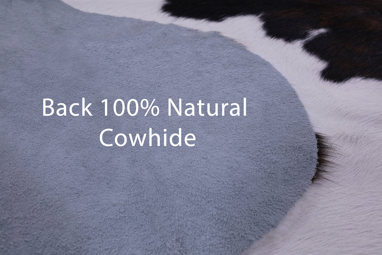 Tricolor Natural Cowhide Rug - X-Large 7'0"H x 6'0"W