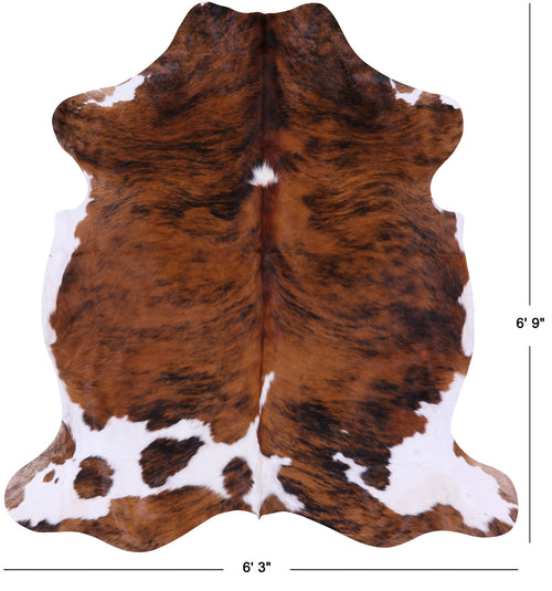 Brindle Natural Cowhide Rug - Large 6'9