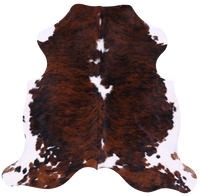 Thumbnail for Brindle Natural Cowhide Rug - Medium 6'2