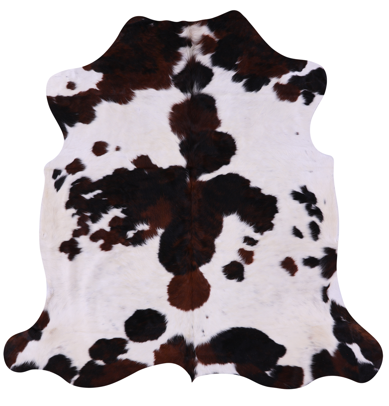 Tricolor Natural Cowhide Rug - Large 6'7"H x 6'5"W