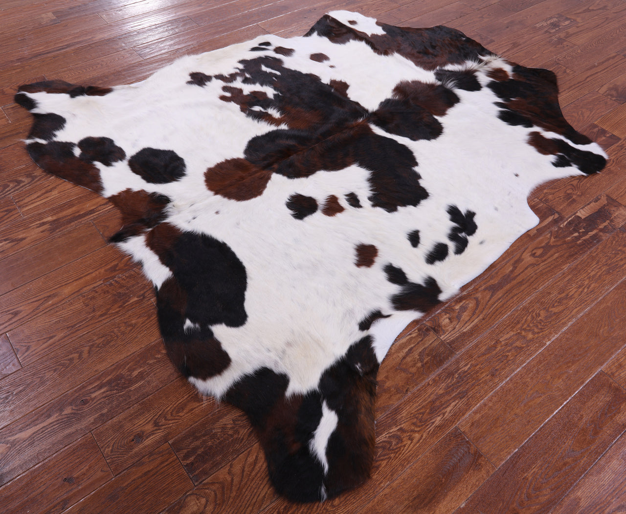 Tricolor Natural Cowhide Rug - Large 6'7"H x 6'5"W