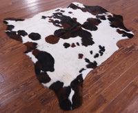 Thumbnail for Tricolor Natural Cowhide Rug - Large 6'7