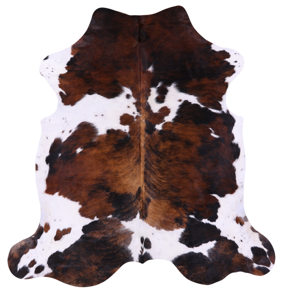 Tricolor Natural Cowhide Rug - X-Large 7'2"H x 6'9"W