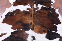 Thumbnail for Tricolor Natural Cowhide Rug - X-Large 7'2