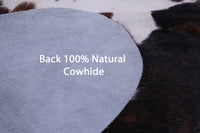 Thumbnail for Tricolor Natural Cowhide Rug - X-Large 7'2