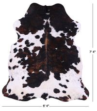 Thumbnail for Tricolor Natural Cowhide Rug - XLarge 7' 4