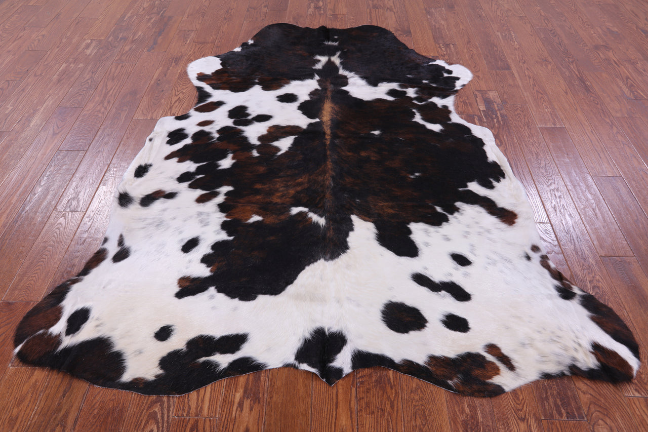 Tricolor Natural Cowhide Rug - XLarge 7' 4"H x 6' 4"W