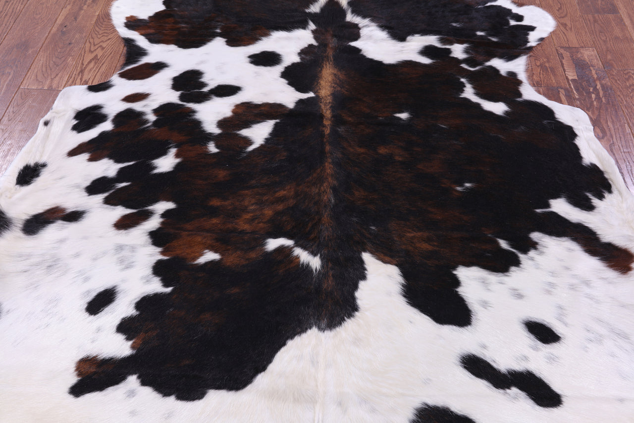 Tricolor Natural Cowhide Rug - XLarge 7' 4"H x 6' 4"W