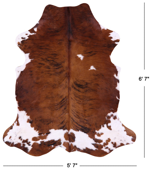 Brindle Natural Cowhide Rug - Large 6' 7
