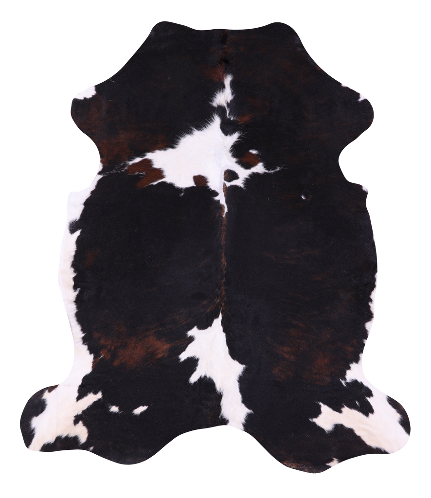 Tricolor Natural Cowhide Rug - Large 6' 8"H x 5' 10"W