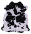 Black & White Natural Cowhide Rug - X-Large 7' 7"H x 7' 0"W