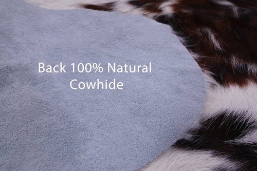 Brown & White Natural Cowhide Rug - X-Large 7'4