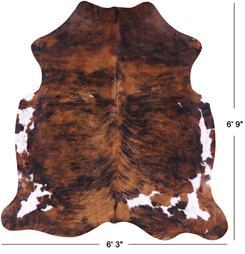 Brindle Natural Cowhide Rug - Large 6'9